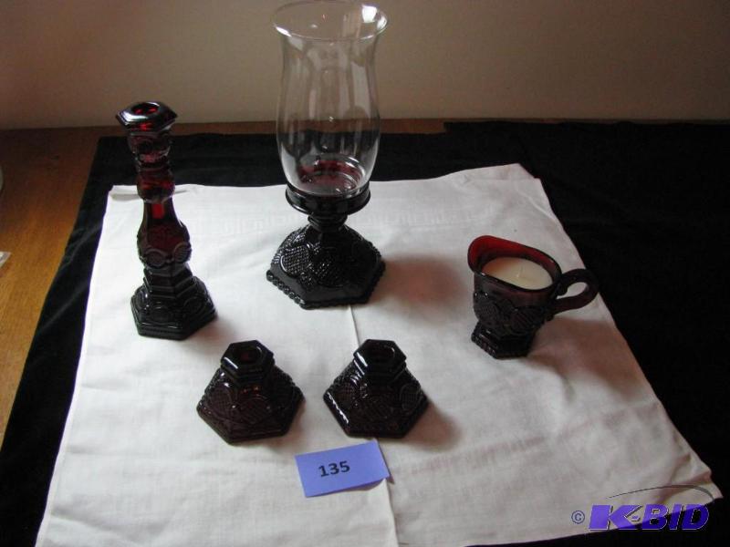 lot 135 image: Vintage Avon Cape Cod collection, candle hold...