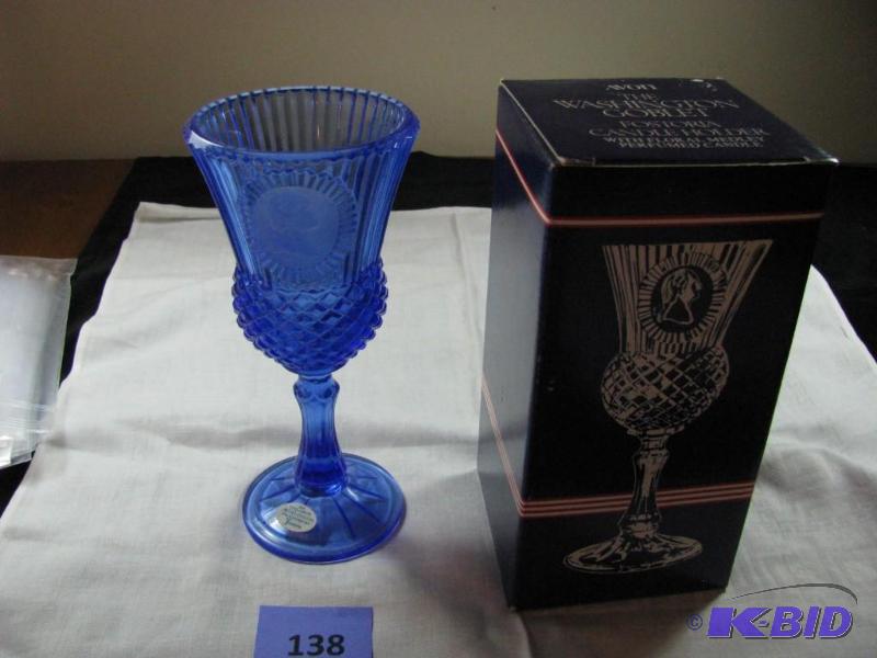 lot 138 image: Vintage Avon Washington Goblet by Fostoria, w...