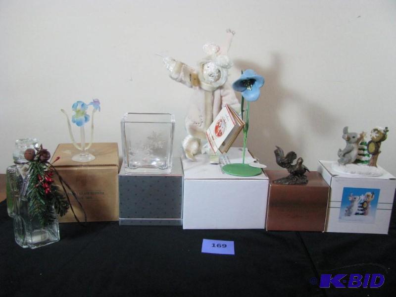 lot 169 image: collectible items, dept 56 Snowbunnies, bronz...