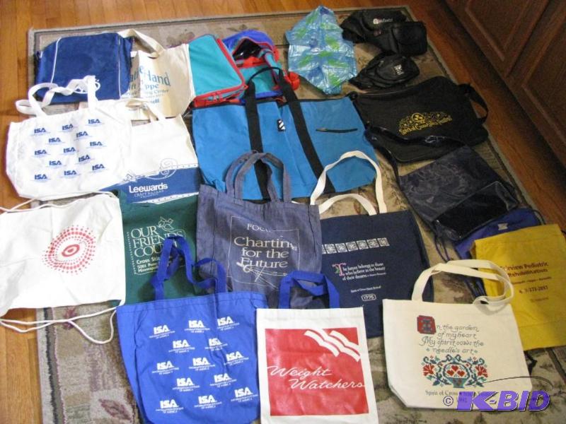 lot 178 image: about 20 totes and bags...