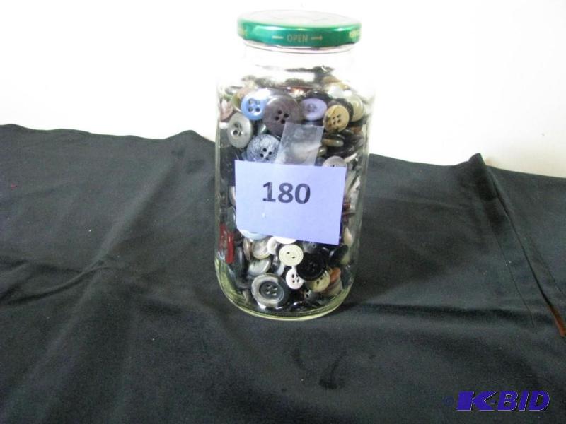 lot 180 image: jar of buttons...
