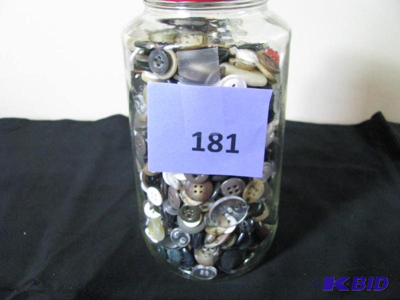 lot 181 image: jar of buttons...