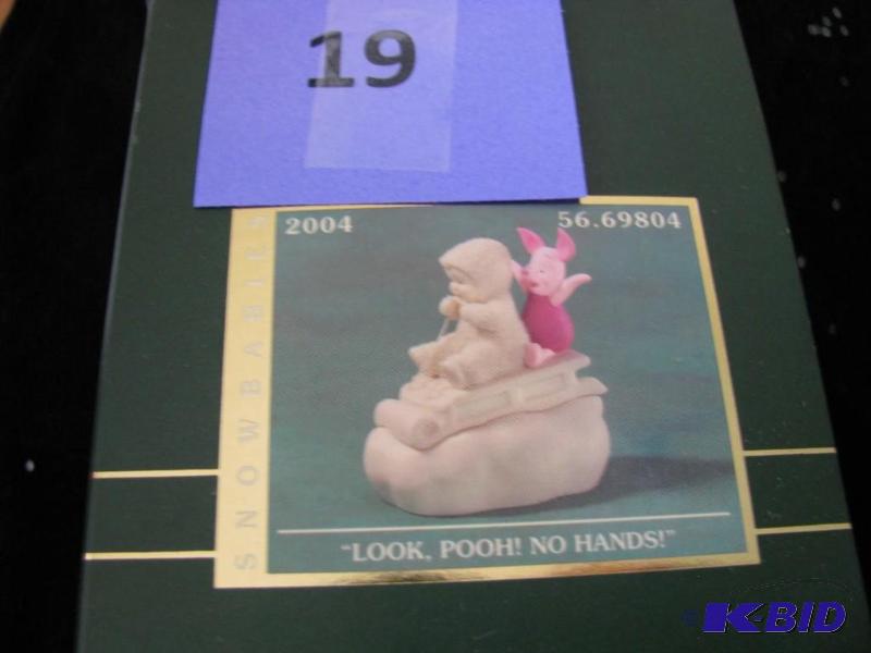 lot 19 image: Dept 56 &quotlook, pooh, no hands", ret...