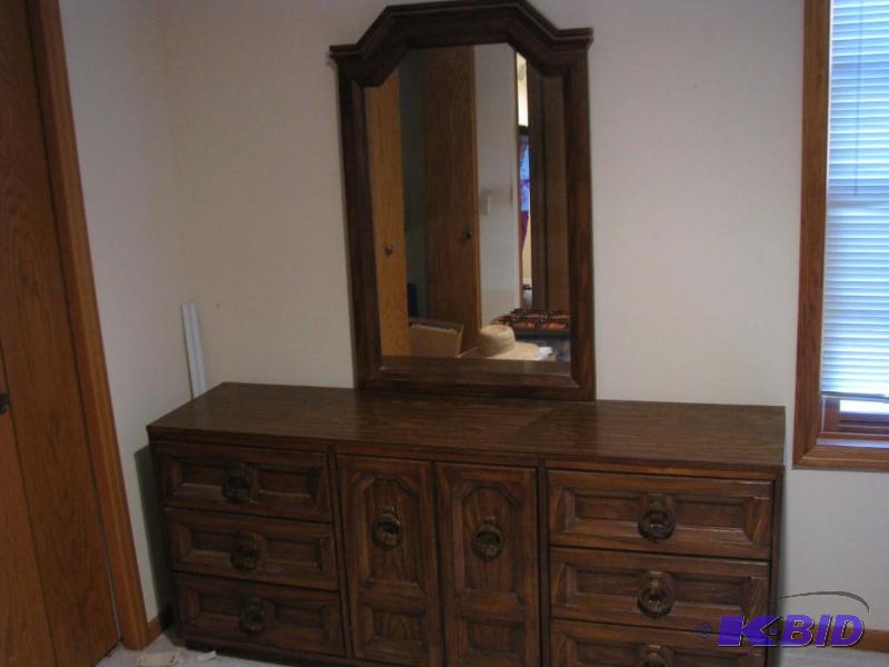lot 2 image: very nice mid century modern dresser with mir...