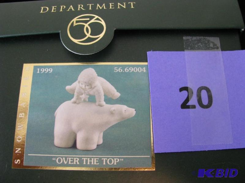 lot 20 image: Dept 56 &quotover the top", figurine...