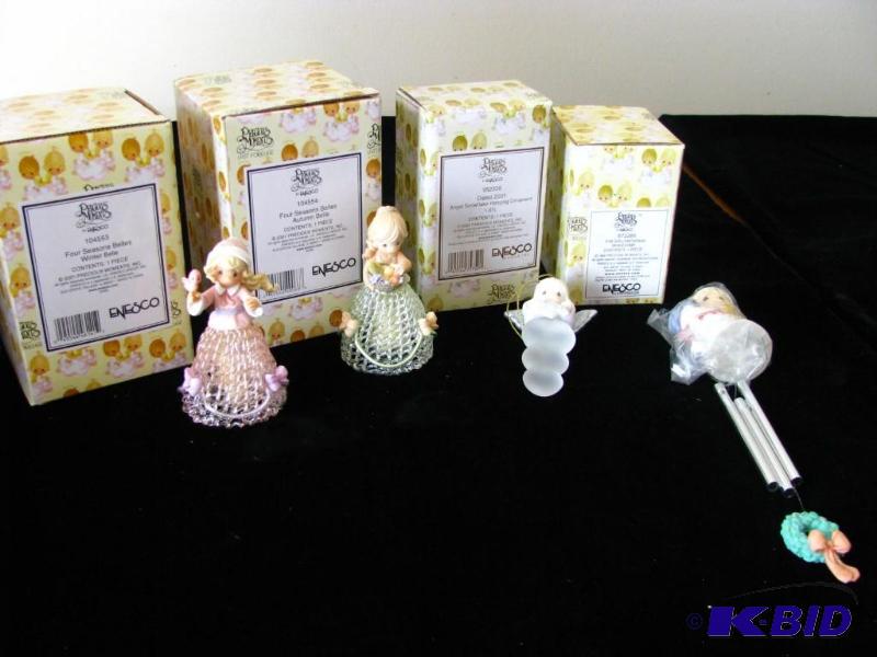 lot 29 image: Precious Moments, figurine, Bells wind chime ...