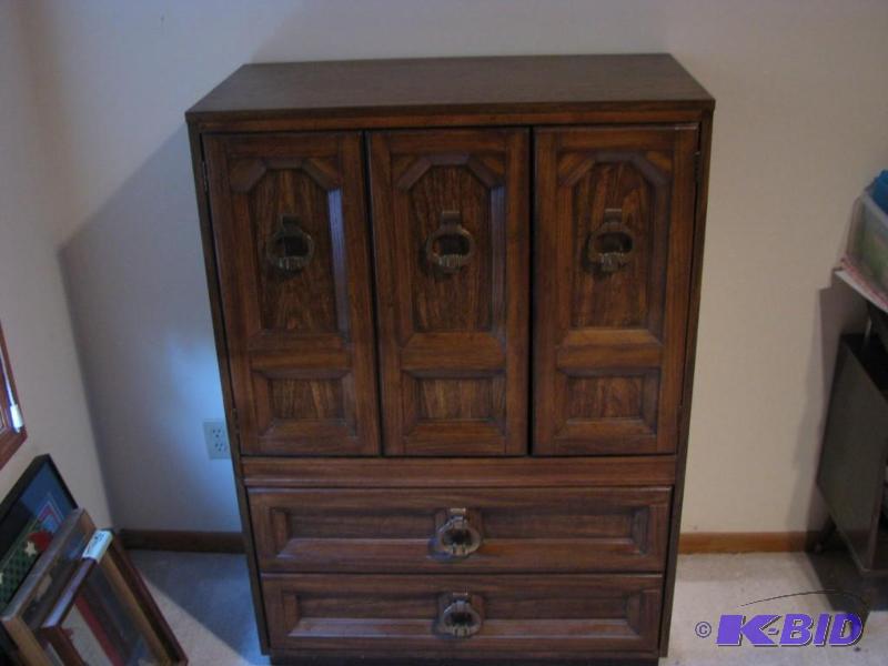 lot 3 image: very nice mid century modern dresser 4 shelve...
