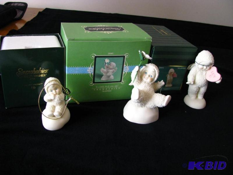 lot 41 image: Dept 56 Snowbabies, &quotluv u", "...