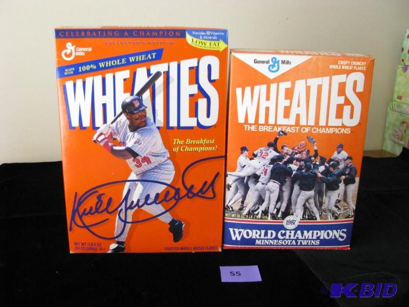 lot 55 image: Collectable Wheaties boxes, with cereal...