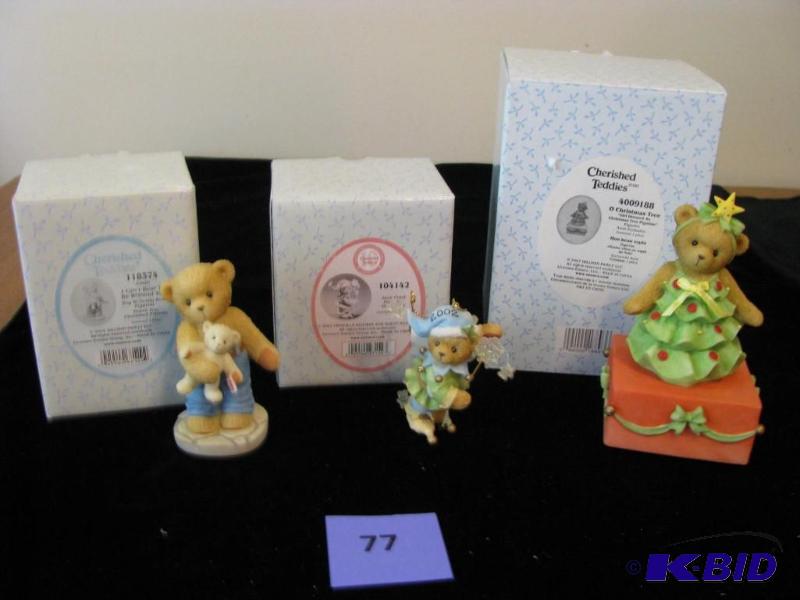 lot 77 image: Cherished Teddies Figurines & Music Box, ...