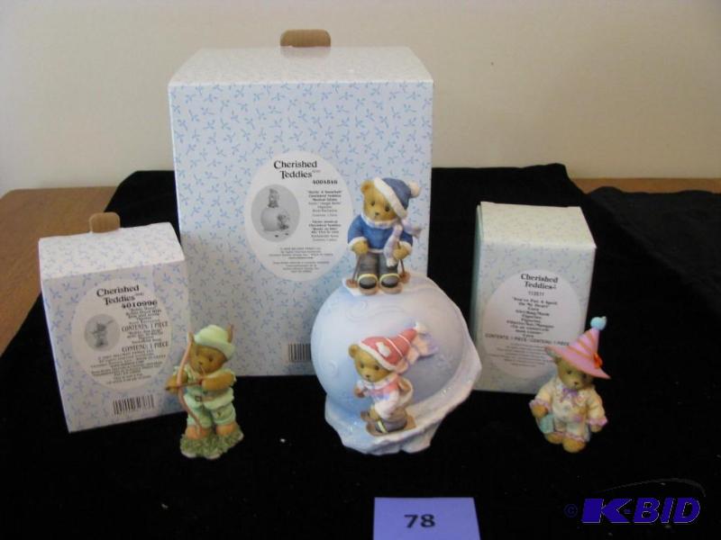 lot 78 image: Cherished Teddies Figurines & Music Box, ...