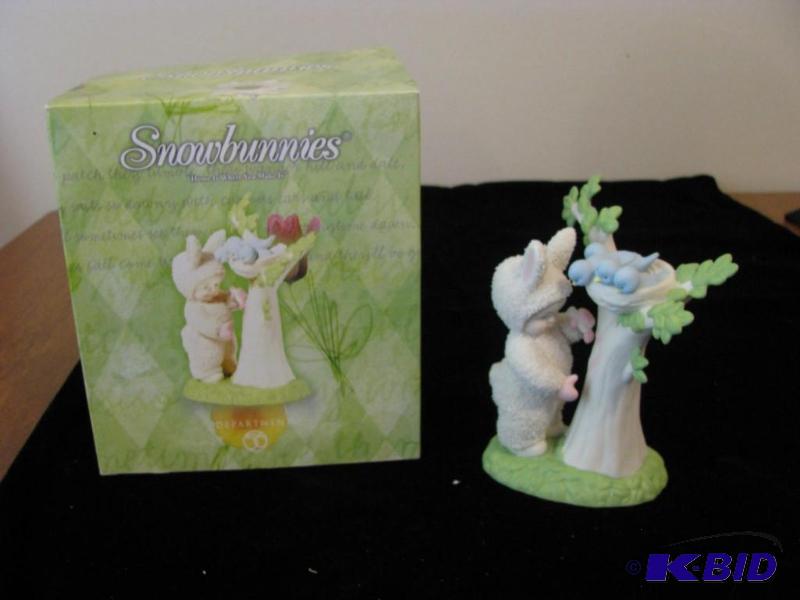 lot 80 image: Dept 56 Snowbunnies, home is where you make i...