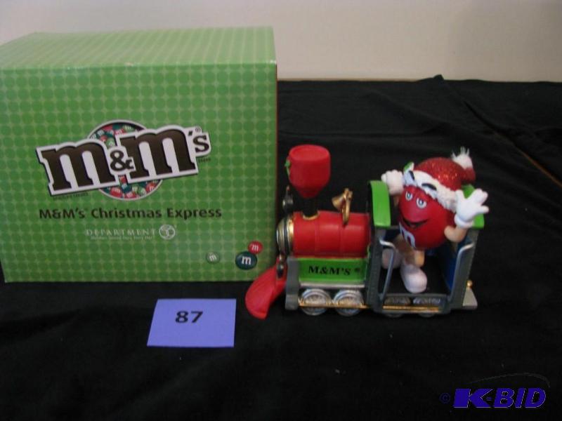 lot 87 image: Dept 56 M&ampMs Christmas express ceramic t...