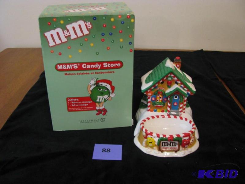 lot 88 image: Dept 56 M&ampMs candy store, lighted candy ...