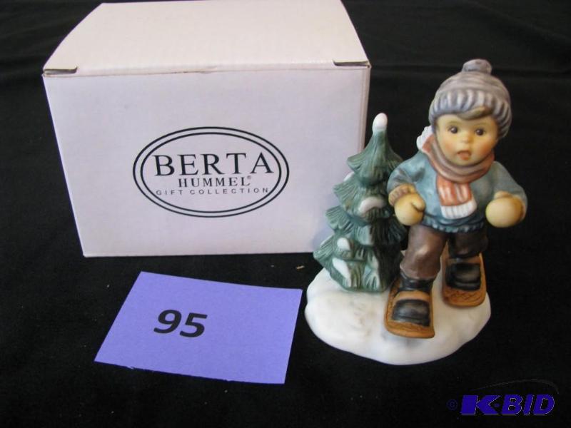 lot 95 image: Berta Hummel figurine, Dashing through the sn...