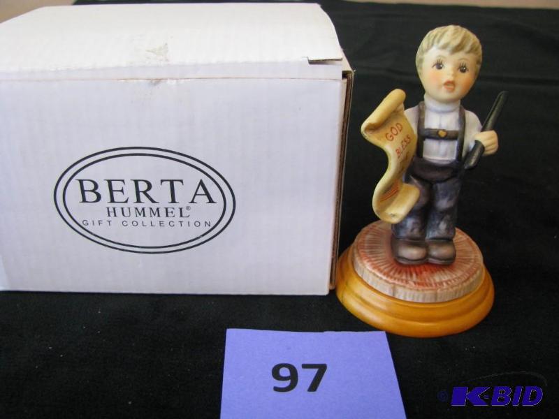 lot 97 image: Berta Hummel figurine, God bless the U.S.A...
