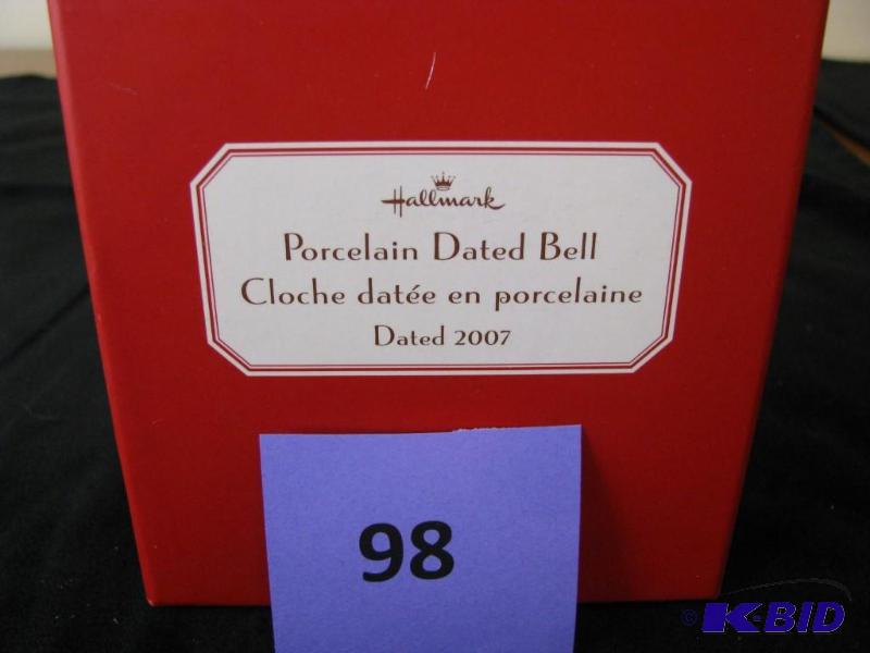 lot 98 image: Hallmark Christmas 2007 Porcelain Bell...