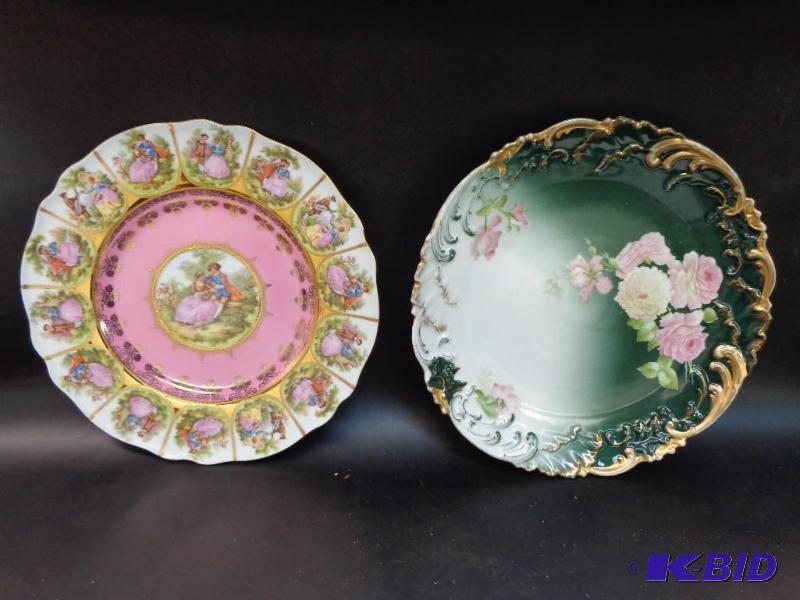 Two Plates 10 34&quot pink plate (made by J...