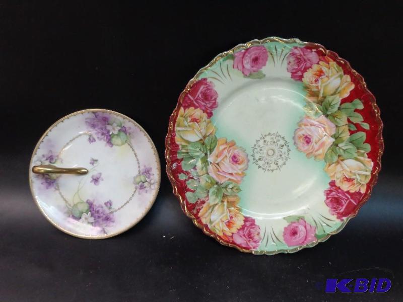 Two Plates 6&quot purple plate 9 12&quot p...