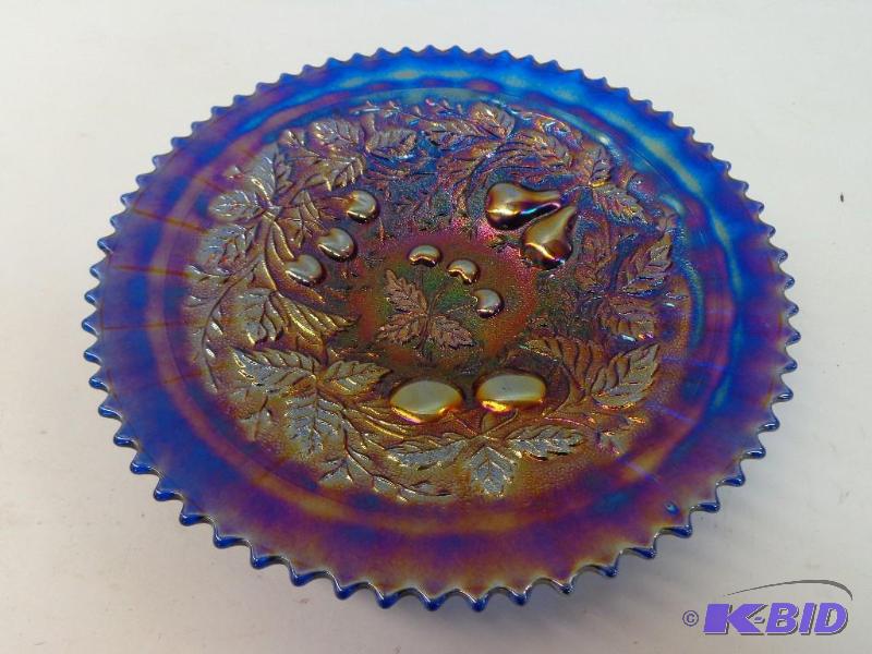 Rainbow Iridescent Carnival Glass Serving Pla...