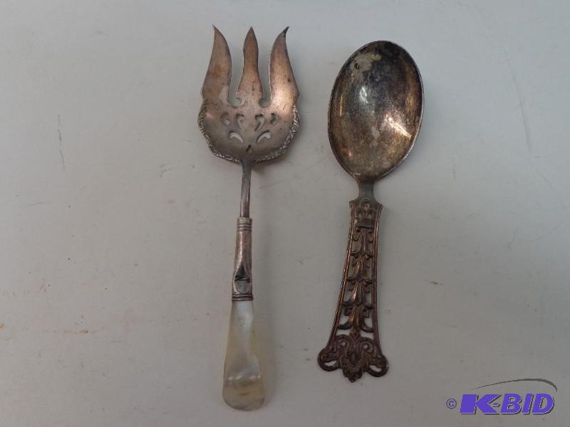 Serving Fork and Spoon (Sterling Silver) Fork...
