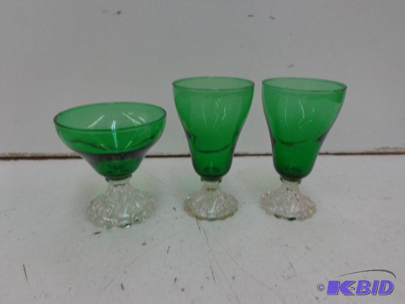 Three Glasses 1) &nbsp4&quot tall x 4&quot...
