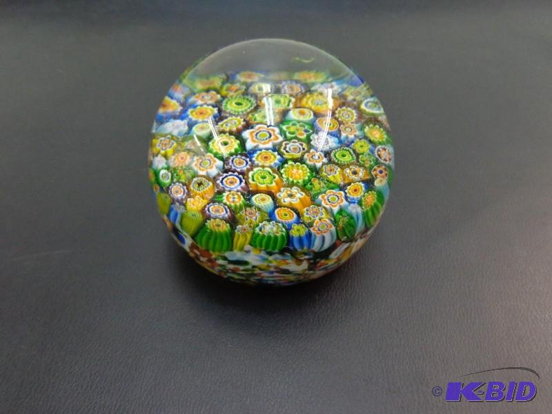 Millefiori Paper Weight Overall Good Conditio...