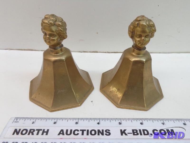 Matched Pair Of Bells 4 12&quot Tall Brass ...