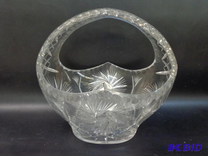 Crystal Flower Basket 11 12&quot Tall x 11 ...
