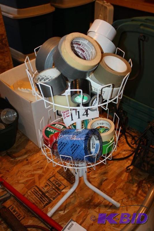 lot 114 image: Display Rack wshelves 2 shelves rotating ...