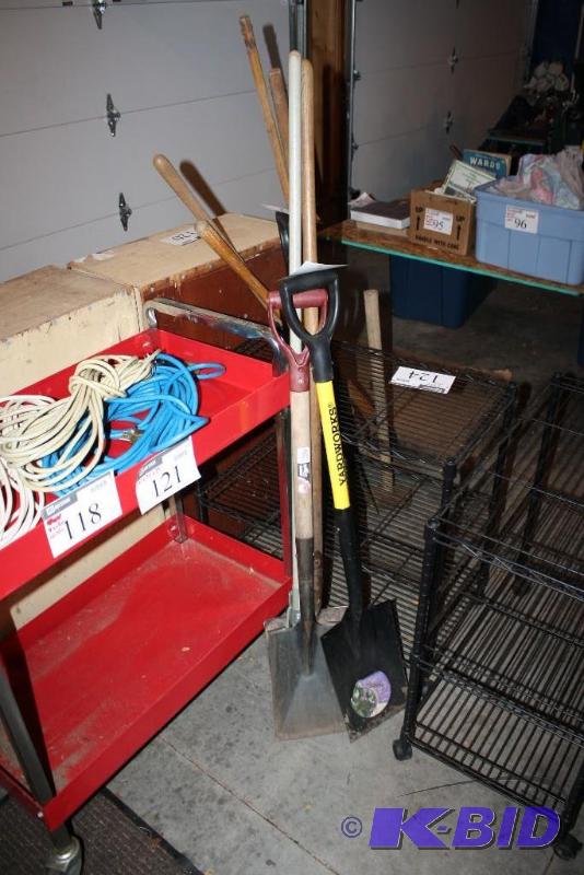 lot 123 image: Lot of (4) Tools Including Round End Shovel...