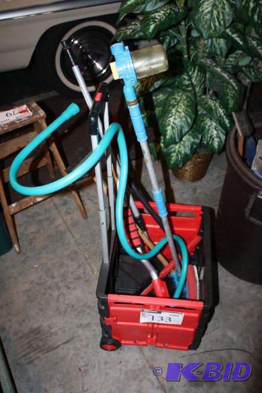 lot 133 image: Bin Lot of Tools Including Plastic Tote wwh...