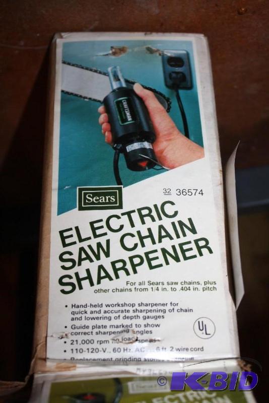lot 141 image: Sears Electric Saw Chain Sharpener For All S...