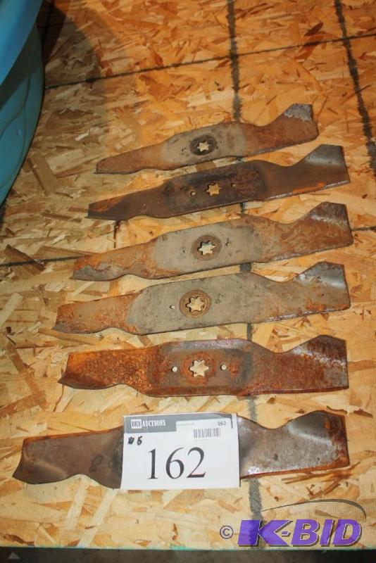 lot 162 image: Lot of (6) Miscellaneous Metal Lawn Mower Bla...