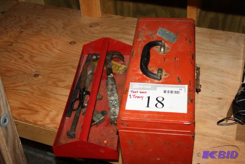 lot 18 image: Lot of (2) Including Tool Box & Tray re...