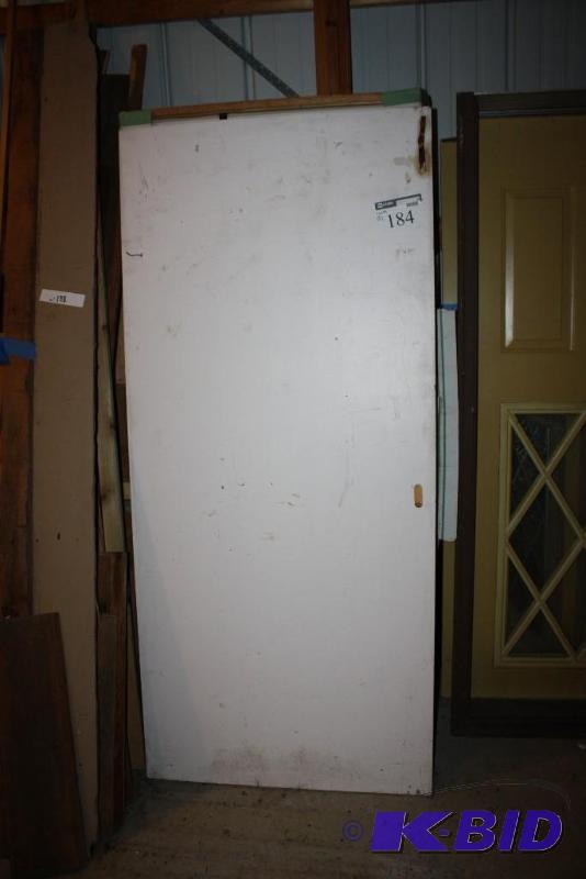 lot 184 image: Lot of (3) Wooden Exterior Doors wout handle...