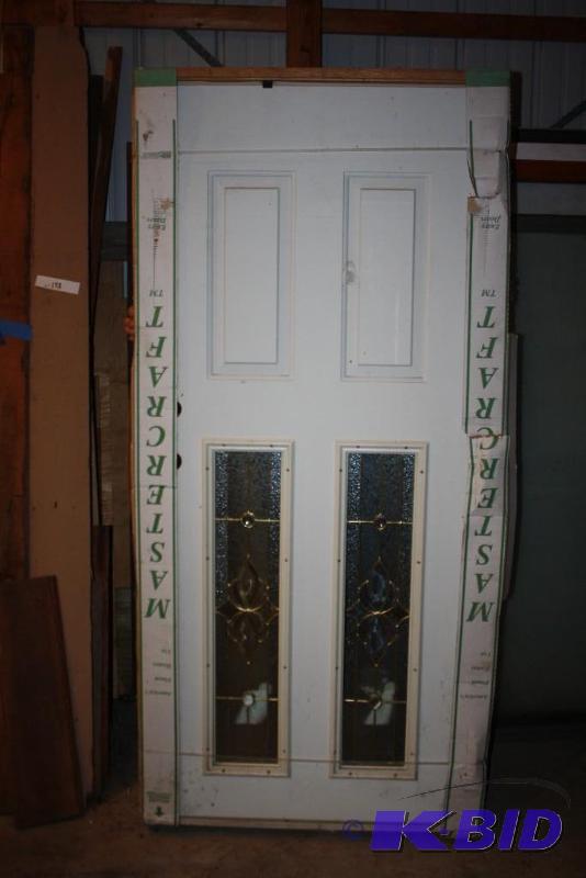 lot 186 image: Exterior Door wDual Glass Windows Dual Pane...