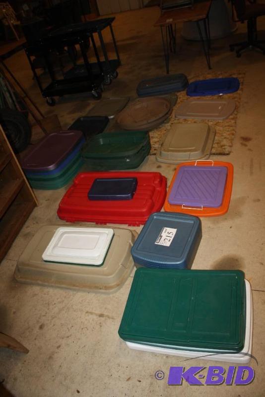 lot 215 image: Lot of (56) Miscellaneous ToteContainer Lids...