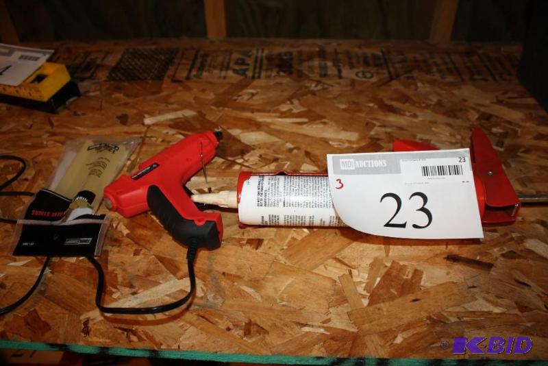 lot 23 image: Lot of (3) Including Caulking Gun, metal, us...