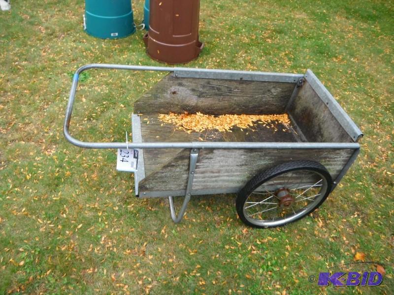 lot 234 image: Custom Pull-Along Cart wStand and Wheels Bi...