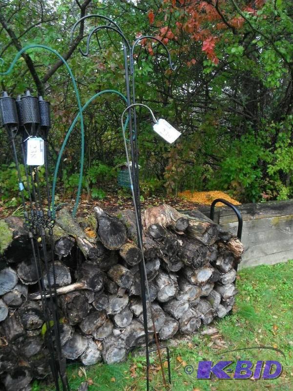 lot 239 image: Lot of (3) Large Outdoor Plant Holders 2 Loo...