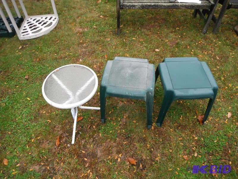 lot 243 image: Lot of (3) Patio Furniture Including Plastic...