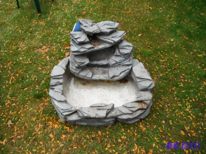 lot 247 image: Decorative Outdoor Waterfall wHose Attachmen...