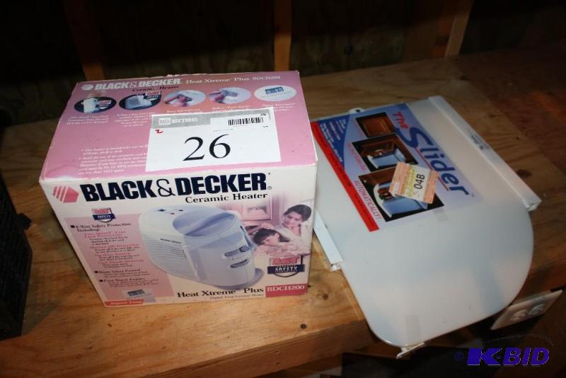 lot 26 image: Lot of (2) Black & Decker Ceramic Heater,...