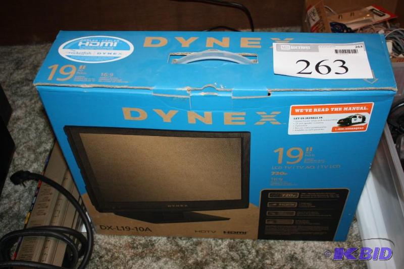 lot 263 image: Dynex 19" Flat Screen LCD Television Mo...