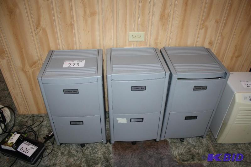 lot 273 image: Lot of (3) Caddie Boy Filing Cabinet wWheels...