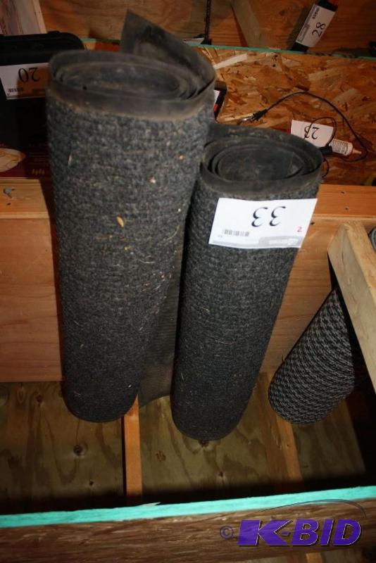 lot 33 image: Lot of (2) carpets commercial rubber bottom...