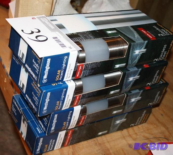 lot 39 image: Box Lot of (4) Westing House Solar Accent Lig...