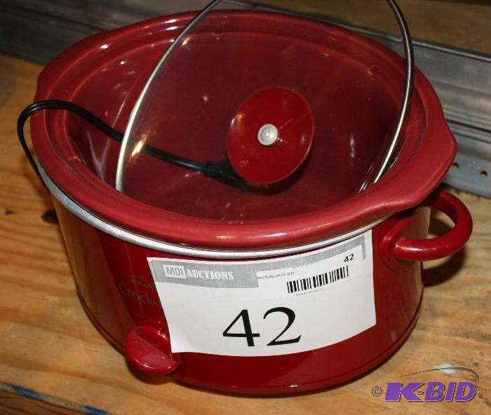 lot 42 image: Rival Crock-Pot Four Settings Red Cord In...