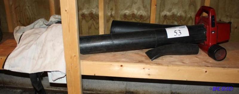 lot 53 image: Toro Leaf Blower wBag 120 Volts Model Numb...